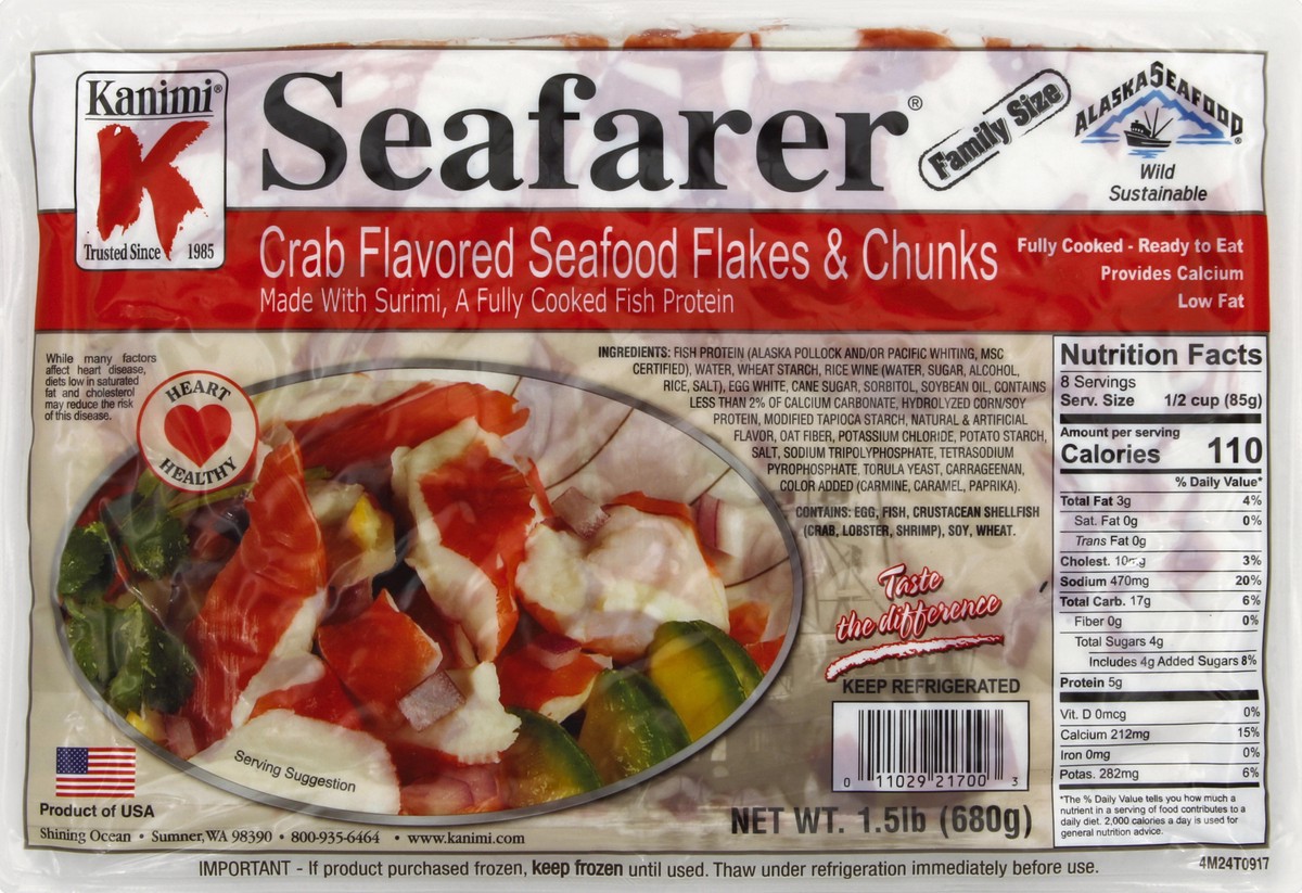 slide 1 of 6, Kanimi Seafood Flakes & Chunks 1.5 lb, 1.5 lb