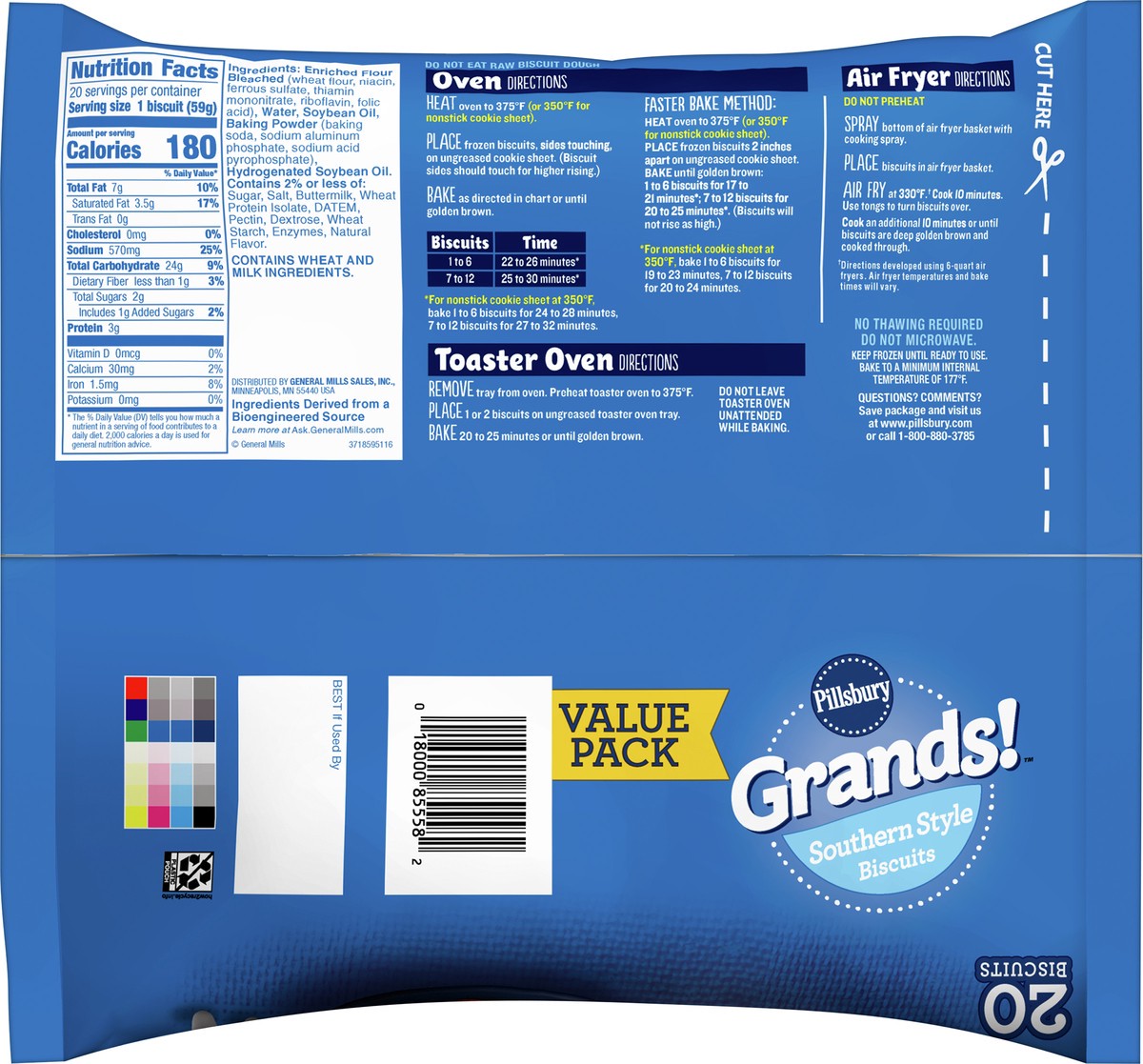 slide 4 of 9, Grands! Southern Style Frozen Breakfast Biscuits, Value Pack, 20 ct., 41.6 oz, 20 ct