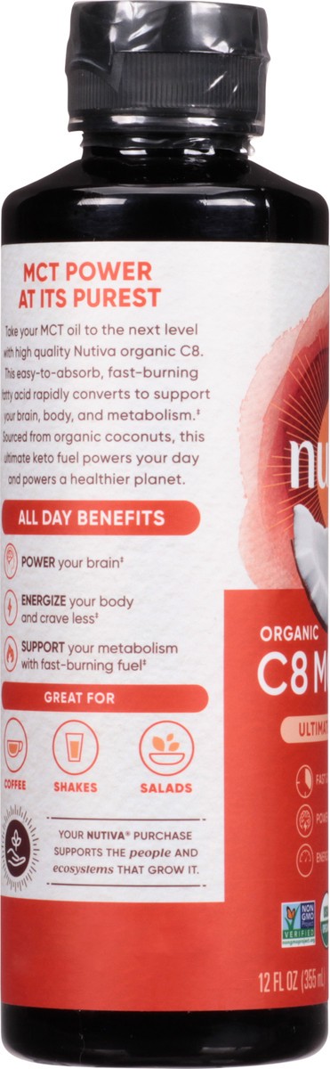 slide 5 of 13, Nutiva C8 Organic MCT Oil 12 fl oz, 12 fl oz