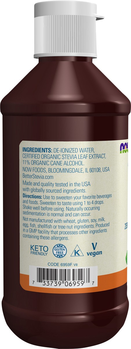 slide 3 of 4, NOW Foods BetterStevia Original Zero-Calorie Liquid Sweetener, Keto Friendly, Suitable for Diabetics, No Erythritol, 8-Ounce, 8 fl oz