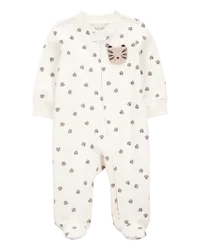 Carter's Baby Tiger Print 2-Way Zip Cotton Sleep & Play Pajamas - Ivory - 9M
