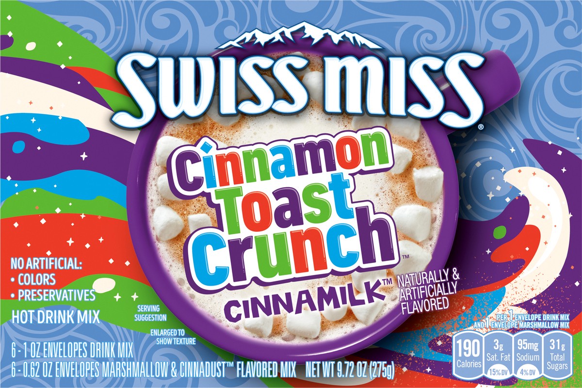 slide 7 of 9, Swiss Miss Cinnamon Toast Crunch Cinnamilk Hot Drink Mix 9.72 oz, 9.72 oz