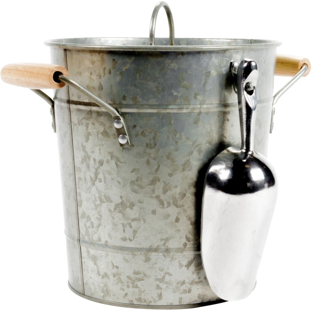 slide 1 of 1, HD Designs Outdoors Galvanized Metal Ice Bucket - Silver, 1 ct