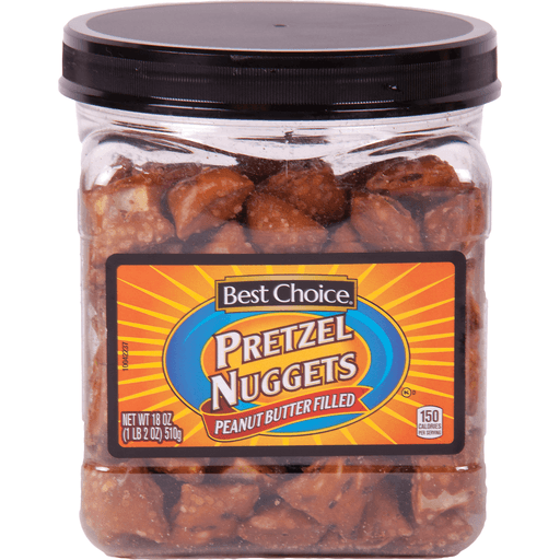 slide 1 of 1, Best Choice Peanut Butter Filled Pretzel Nuggets, 18 oz