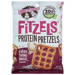 Lenny & Larry's Fitzels Protein Everything Bagel Seasoned Pretzels 3 oz
