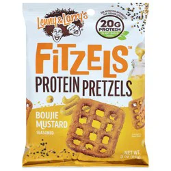 Lenny & Larry's Fitzels Protein Boujie Mustard Seasoned Pretzels 3 oz