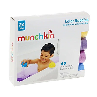 slide 1 of 1, Munchkin Color Buddies Moisturizing Bath Bombs Refills, 40 ct