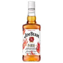 Jim Beam Kentucky Fire Cinnamon Liqueur with Kentucky Straight Bourbon Whiskey 750 ml