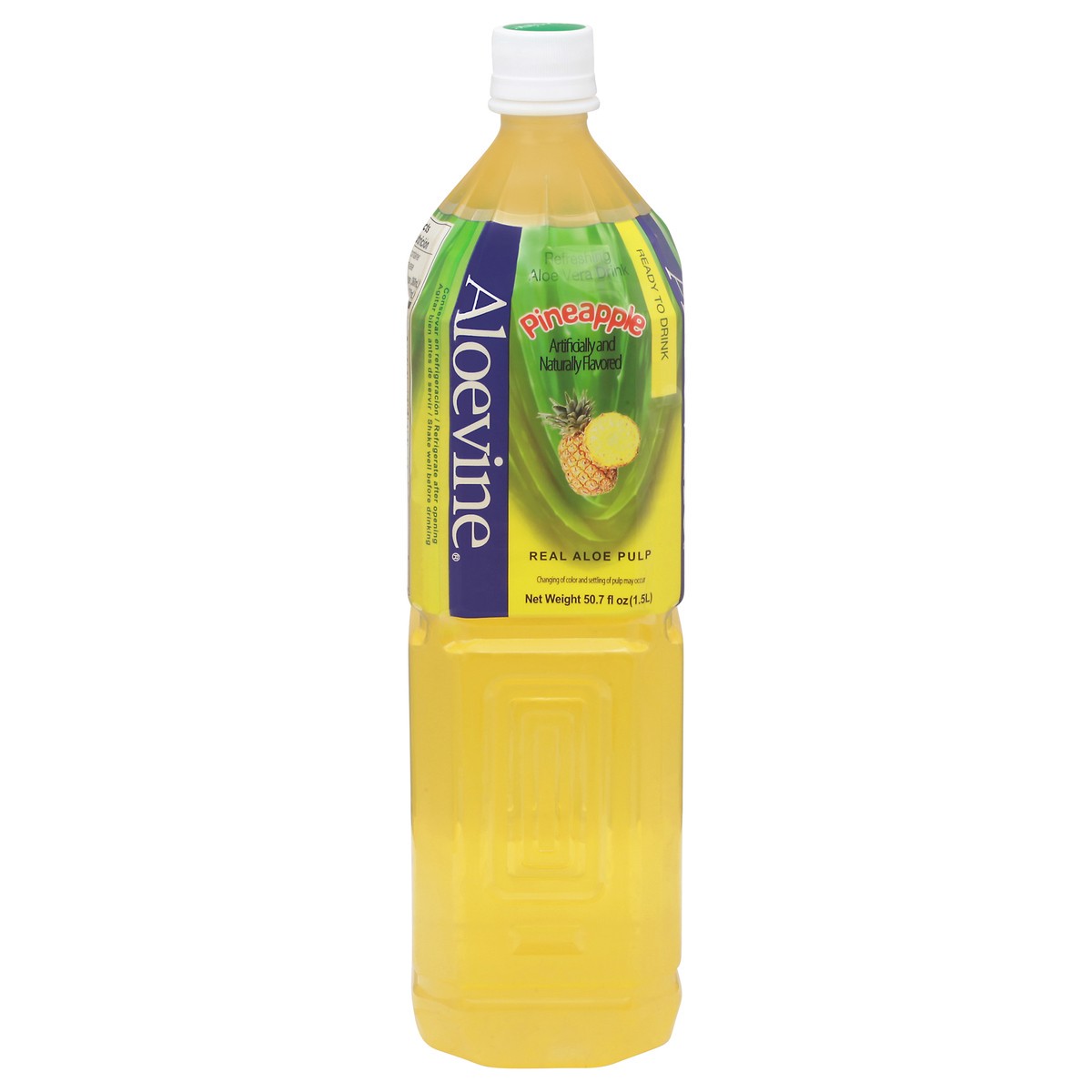 slide 1 of 10, Aloevine Aloe Vera Drink Pineapple, 1.5 liter