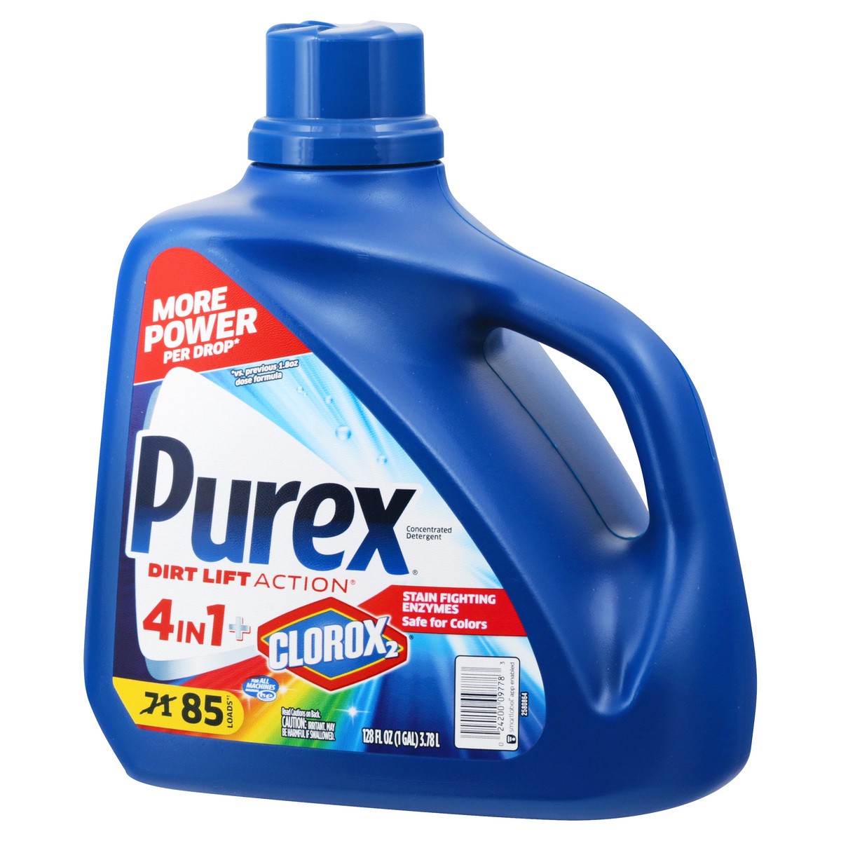 slide 5 of 11, Purex + Clorox 2 4 in 1 Detergent 128 oz, 128 oz