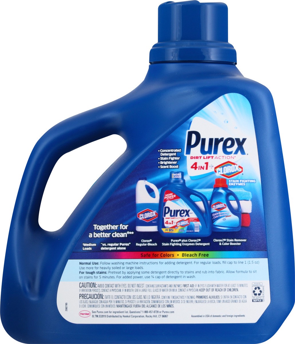 slide 10 of 11, Purex + Clorox 2 4 in 1 Detergent 128 oz, 128 oz