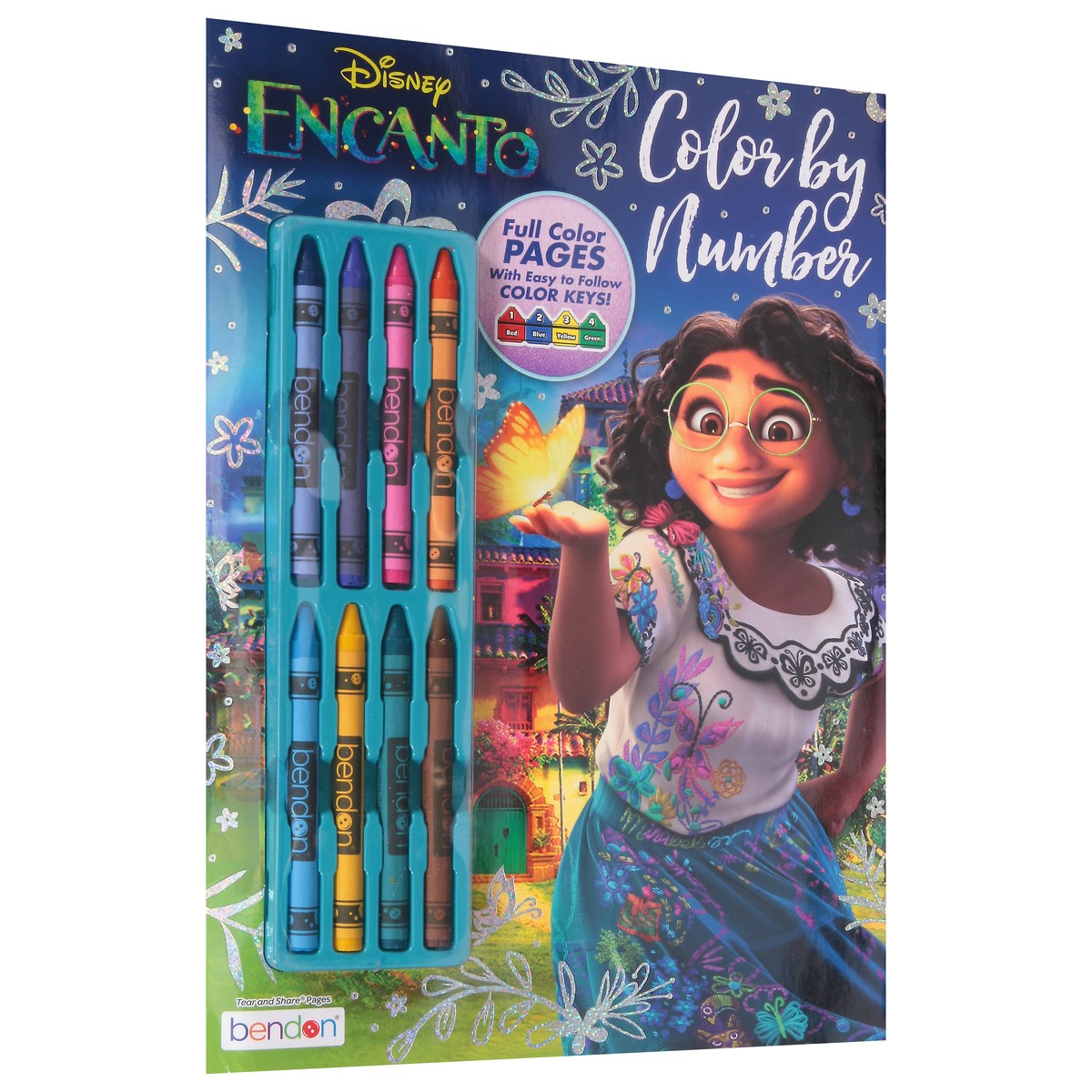 slide 7 of 11, Bendon Disney Encanto Color By Number Crayons 1 ea, 1 ct