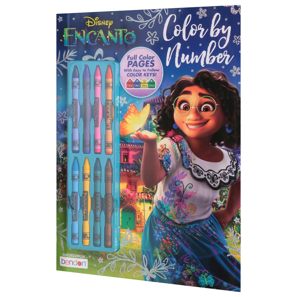 slide 8 of 11, Bendon Disney Encanto Color By Number Crayons 1 ea, 1 ct