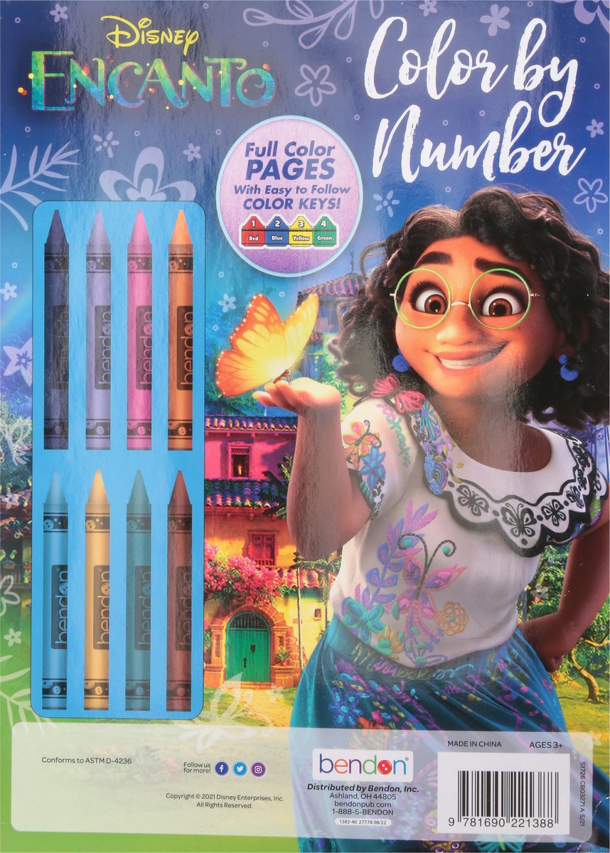slide 2 of 11, Bendon Disney Encanto Color By Number Crayons 1 ea, 1 ct