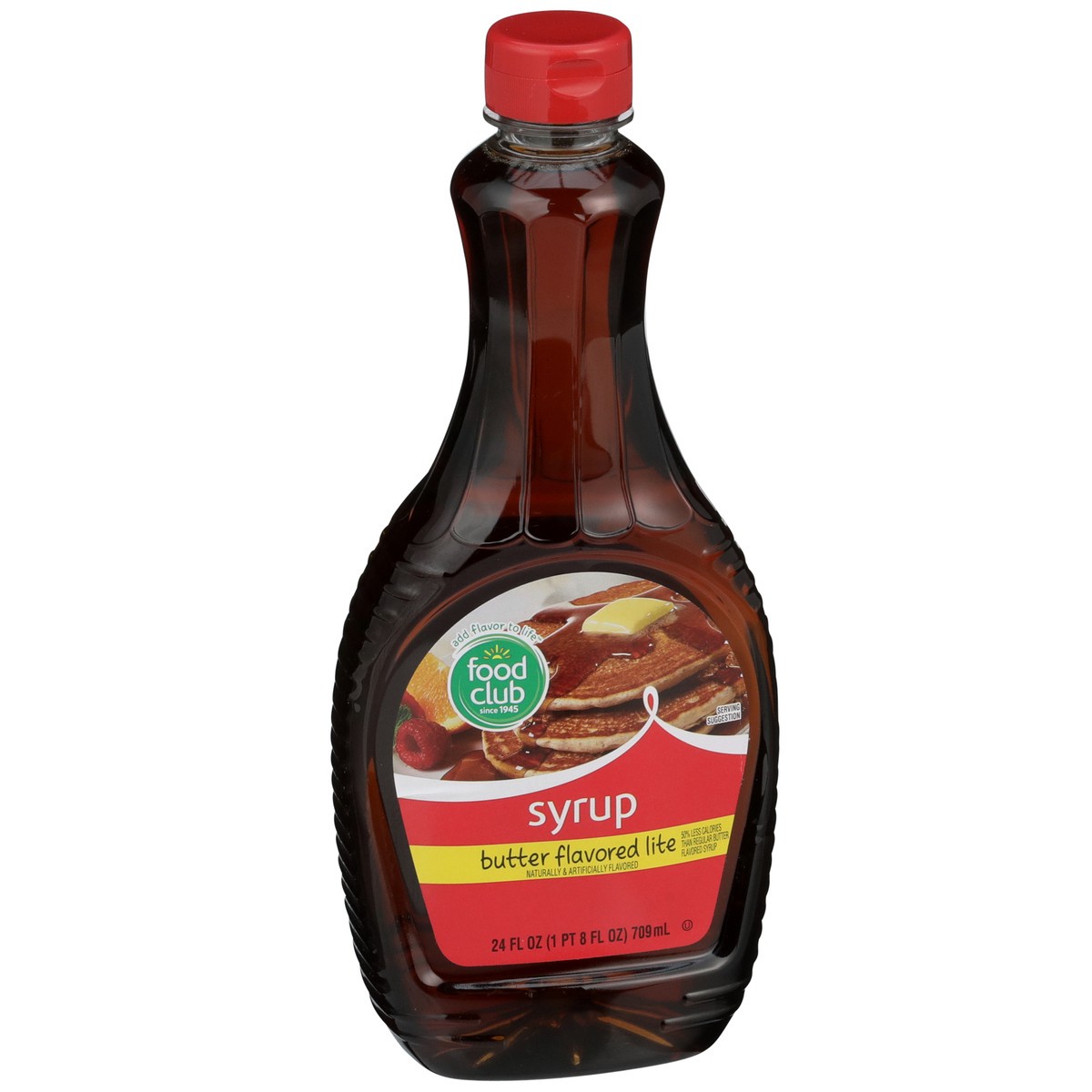 slide 2 of 9, Food Club Butter Flavored Lite Syrup, 24 oz