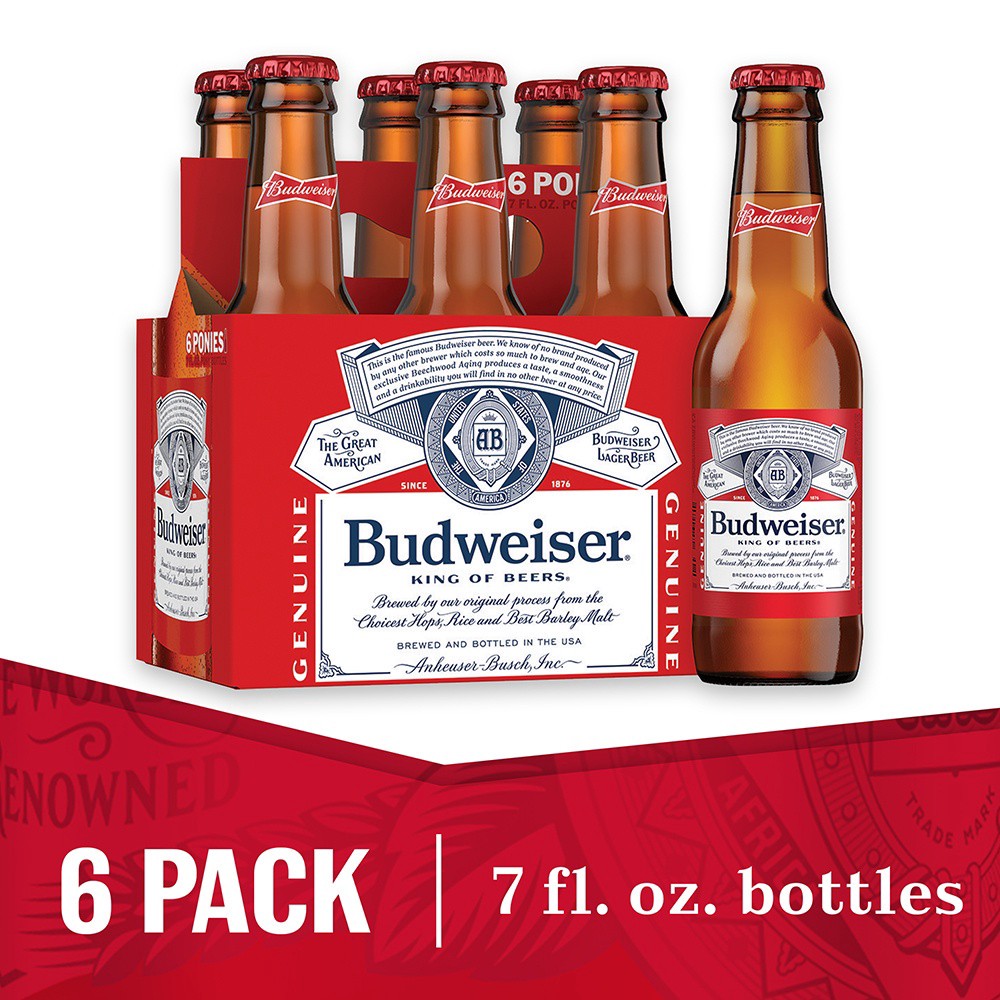 slide 8 of 10, Budweiser Beer Bottles, 6 ct; 7 fl oz