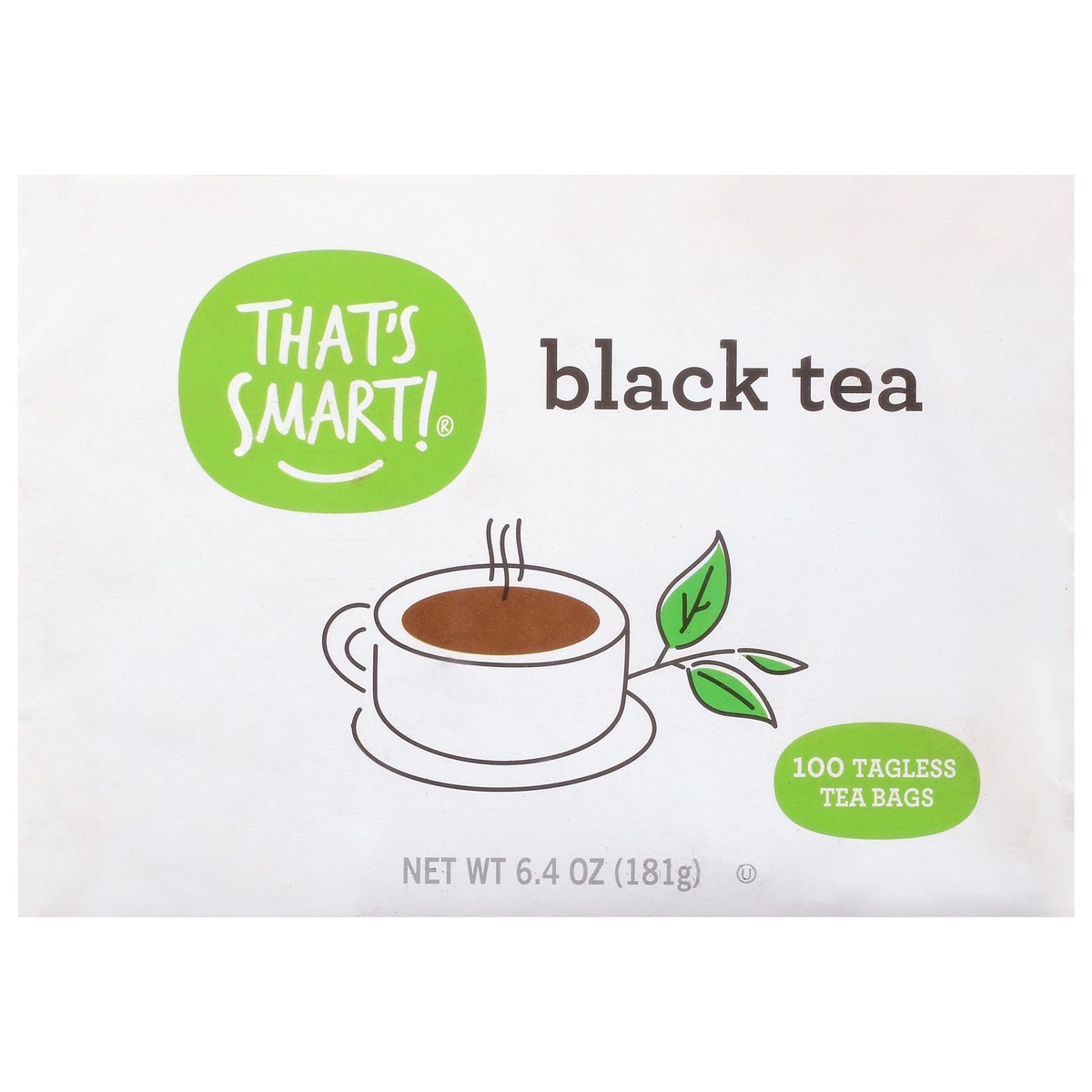 slide 8 of 15, That's Smart! Tea Bags Tagless Black Tea 100 ea, 100 ct