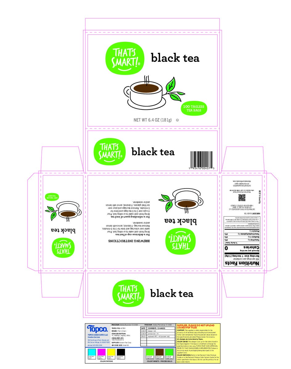 slide 9 of 15, That's Smart! Tea Bags Tagless Black Tea 100 ea, 100 ct