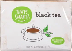 That's Smart! Tea Bags Tagless Black Tea - 100 ct