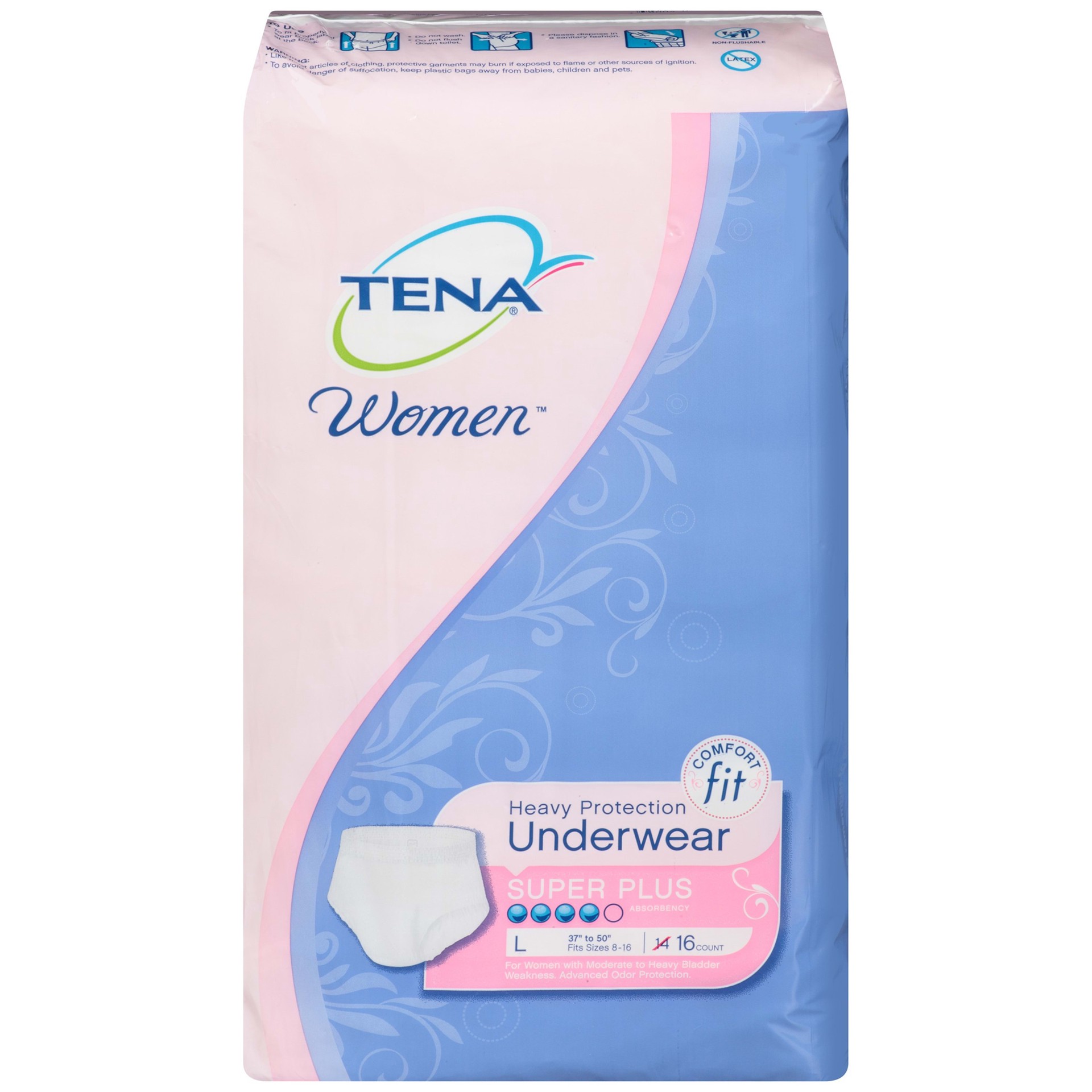 slide 2 of 2, Serenity TENA Incontinence Underwear for Women, Protective, Large, 16 Count, 16 ct