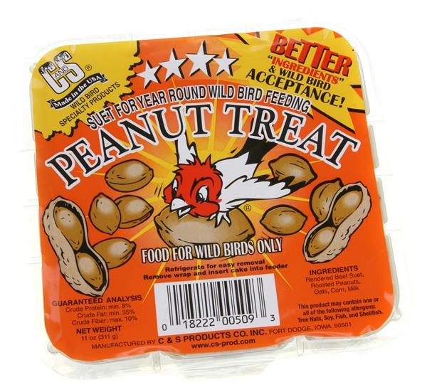 slide 1 of 1, C And S Peanut Treat Suet, 11 oz
