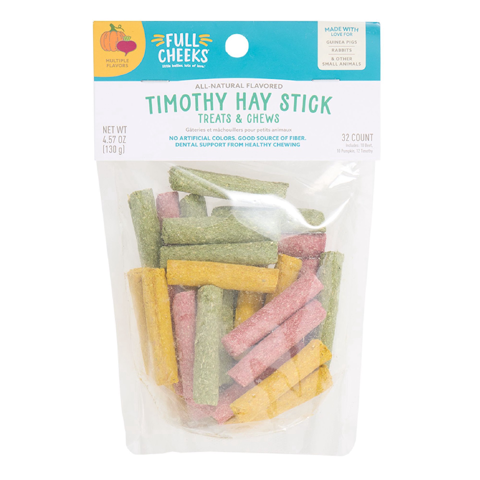 slide 1 of 1, Full Cheeks™ Flavored Hay Sticks Treats & Chews, 32 ct