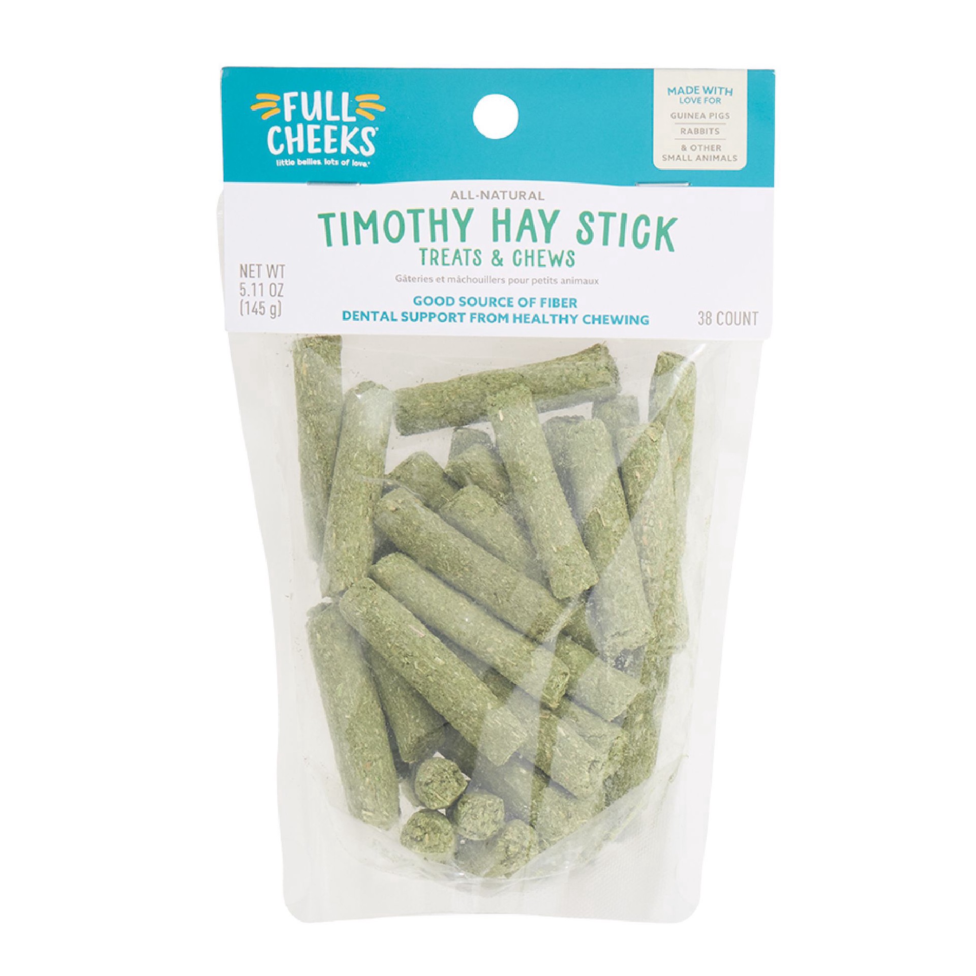slide 1 of 1, Full Cheeks™ Timothy Hay Stick Treats & Chews, 38 ct