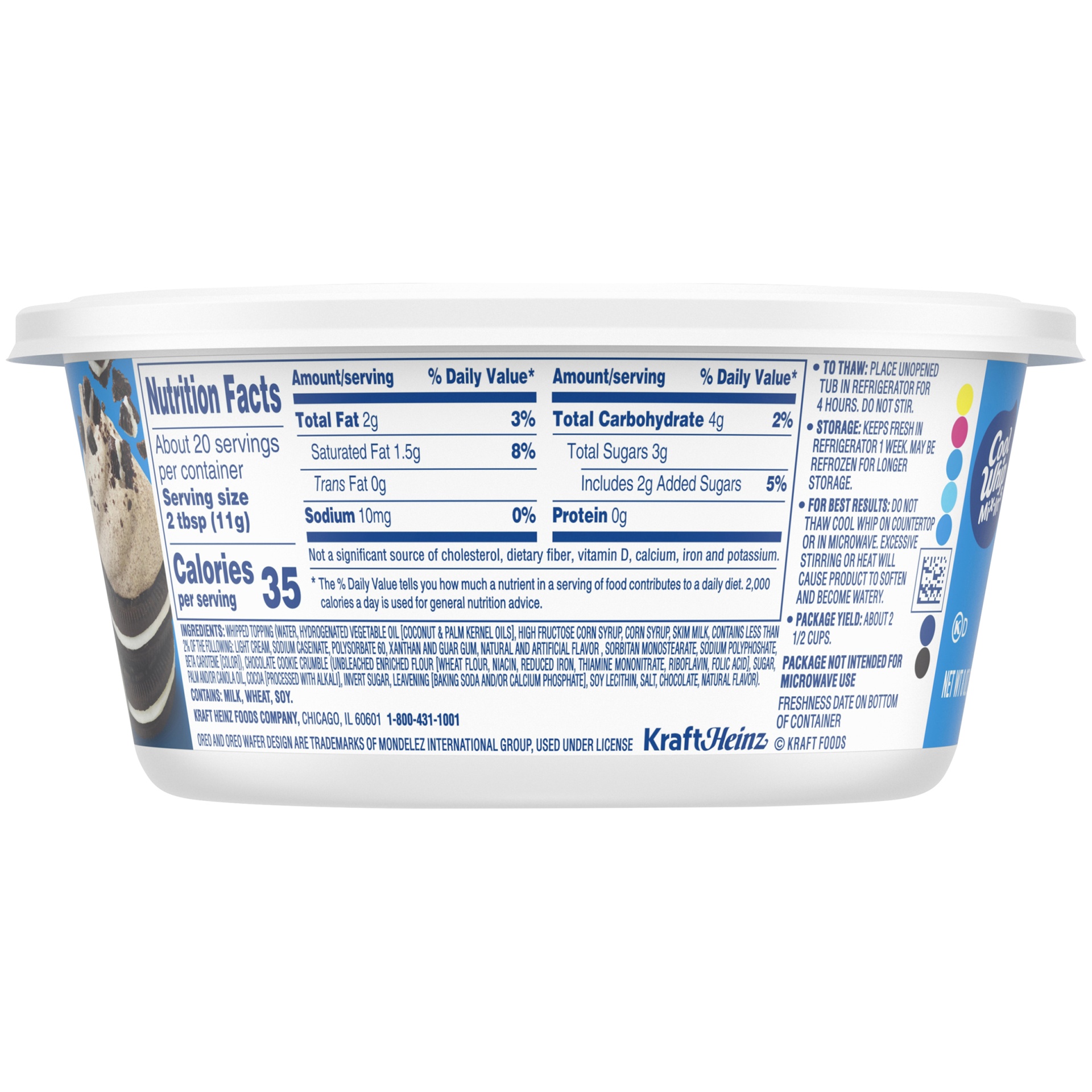 Cool Whip Mix-Ins Oreo Whipped Topping with Cookie Pieces 8 ...