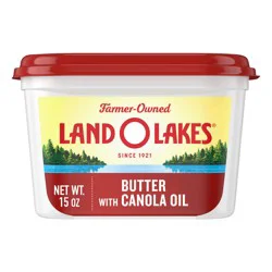 Land O'Lakes Butter with Canola Oil, Spreadable, 15 oz Tub