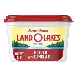 Land O'Lakes Butter with Canola Oil, Spreadable, 15 oz Tub