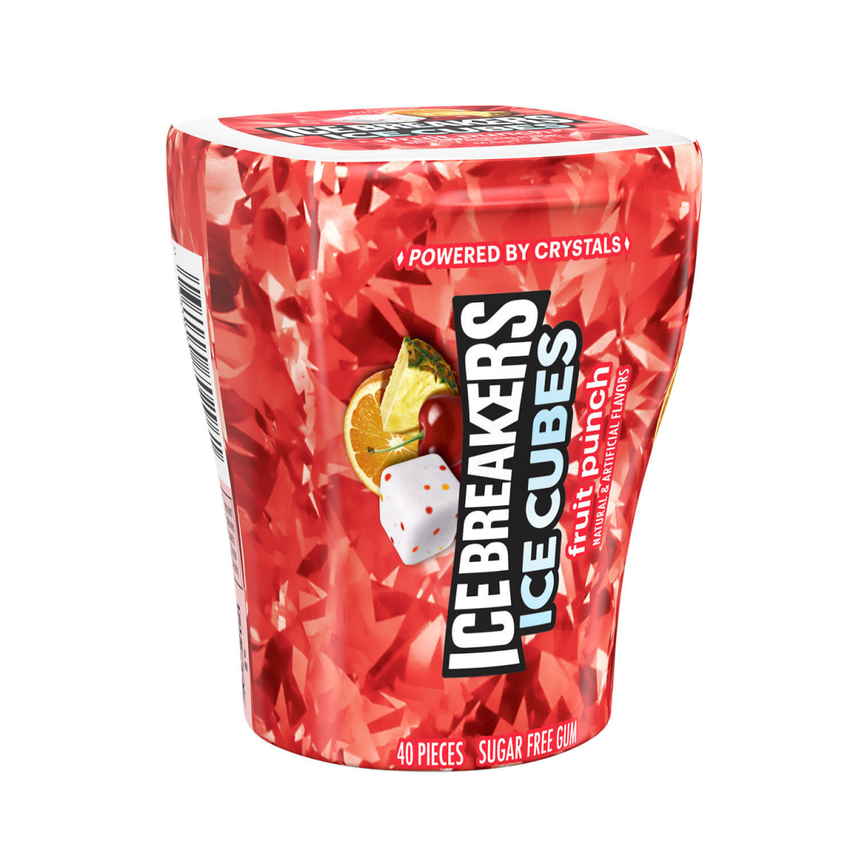 slide 1 of 5, Ice Breakers Ice Cubes Fruit Punch Sugar Free Chewing Gum Bottle, 3.24 oz (40 Pieces), 40 ct