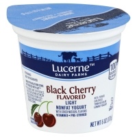 slide 1 of 1, Lucerne Dairy Farms Yogurt Nonfat Light Black Cherry Flavored, 