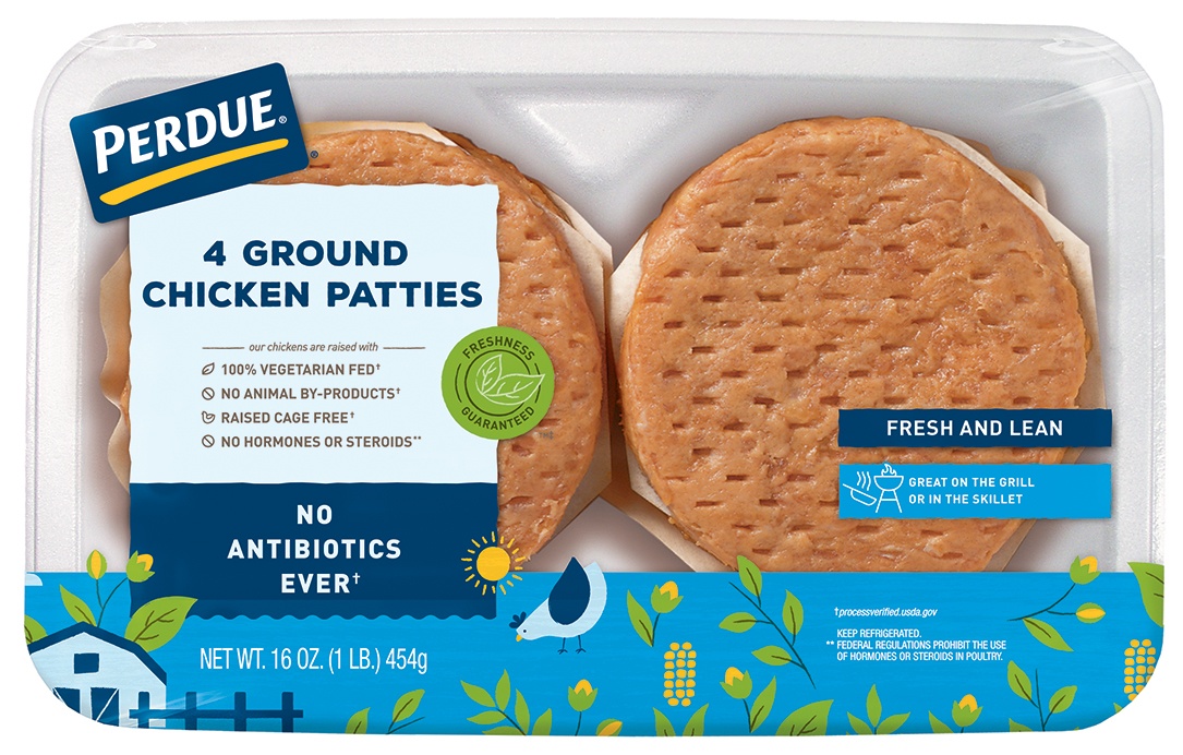 slide 1 of 1, PERDUE Fresh Ground Chicken Patties, 1 lb