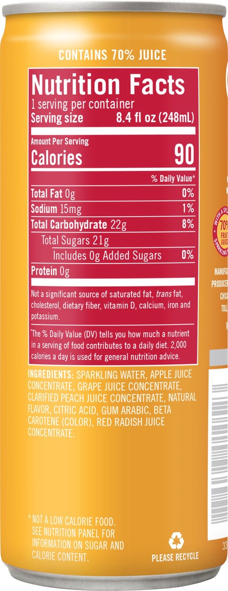 slide 12 of 12, IZZE Sparkling Peach Juice Beverage - 8.4 fl oz, 8.4 fl oz