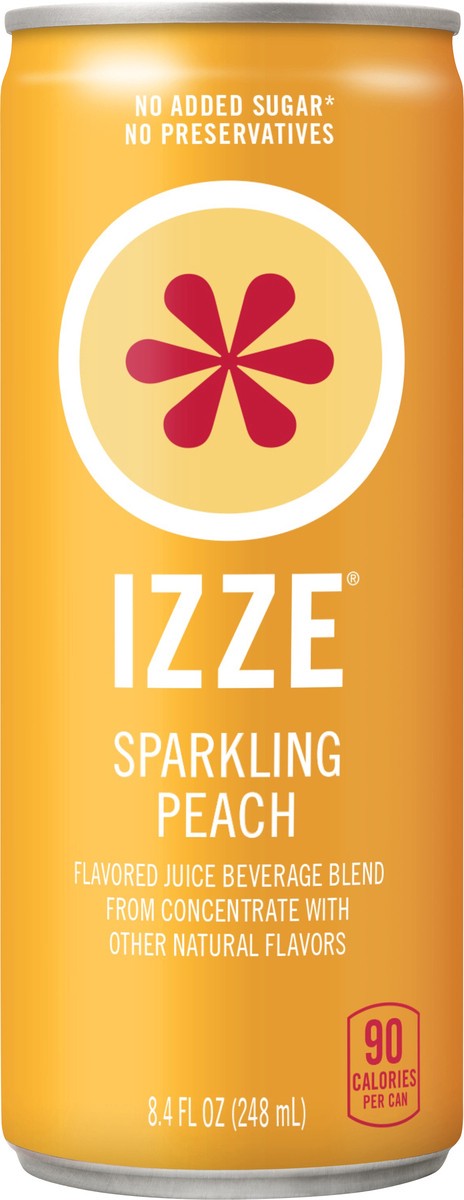 slide 7 of 12, IZZE Sparkling Peach Juice Beverage - 8.4 fl oz, 8.4 fl oz