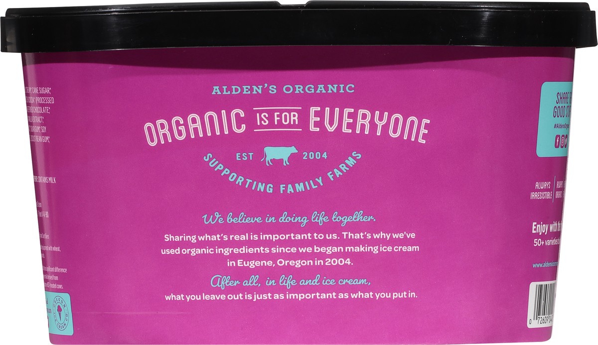 slide 3 of 9, Aldens Organic Vanilla Chocolate Swirl Ice Cream, 48 fl oz