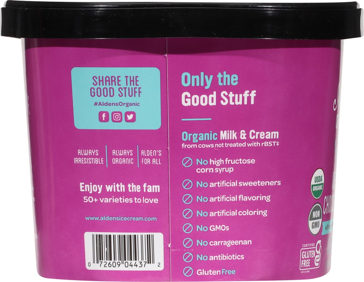 slide 4 of 9, Aldens Organic Vanilla Chocolate Swirl Ice Cream, 48 fl oz