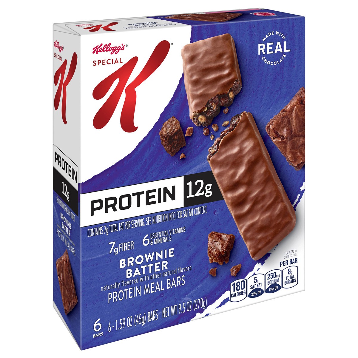 slide 10 of 14, Special K Protein Brownie Batter Meal Bars - 6ct- Kellogg's, 9.5 oz