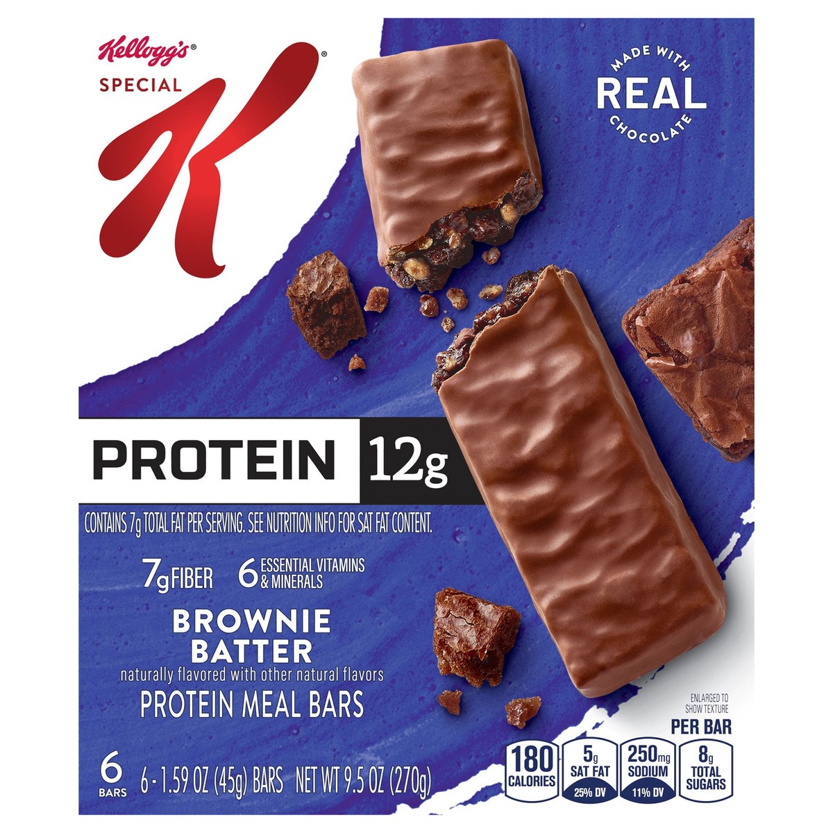 slide 14 of 14, Special K Protein Brownie Batter Meal Bars - 6ct- Kellogg's, 9.5 oz