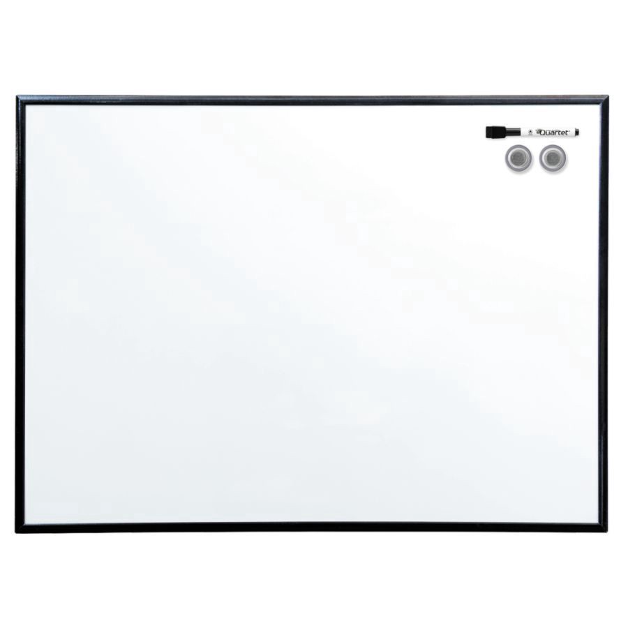 slide 2 of 2, Quartet Magnetic Dry-Erase Board with Aluminum Frame, White Board, Black Frame, 36 in x 24 in