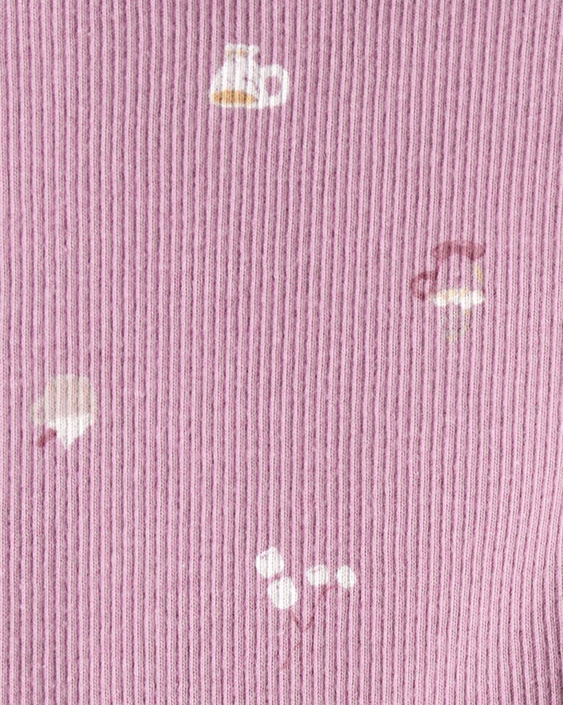 slide 2 of 4, Carter's Carters Toddler Girl Quilted Quarter-Zip & Floral Legging Set - Purple Lavender 2T, 1 ct