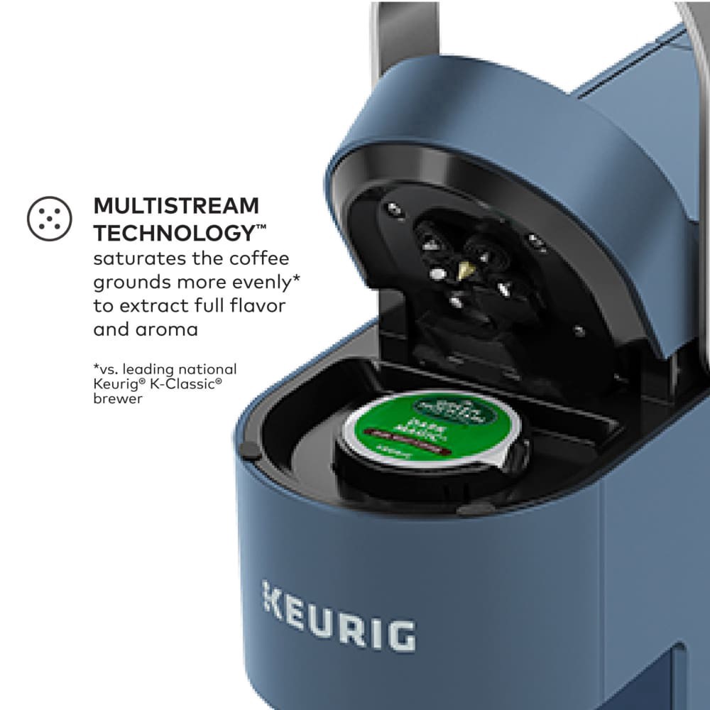 slide 4 of 5, Keurig K-Slim Single Serve K-Cup Pod Coffee Maker - Storm Blue, 1 ct