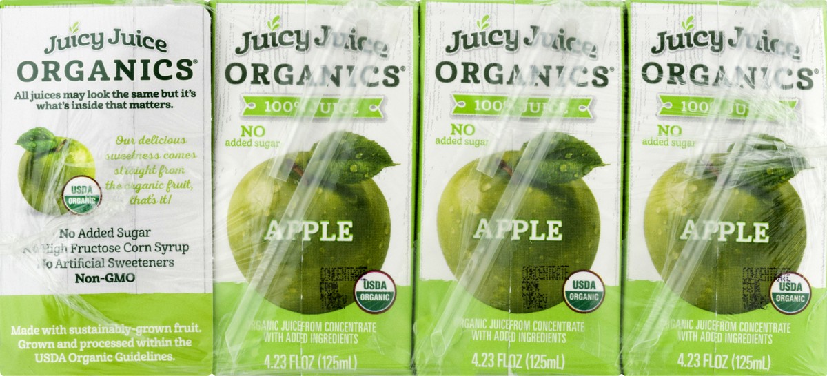 slide 7 of 9, Juicy Juice Organics 8 Pack Apple 100% Juice 8 ea, 8 ct