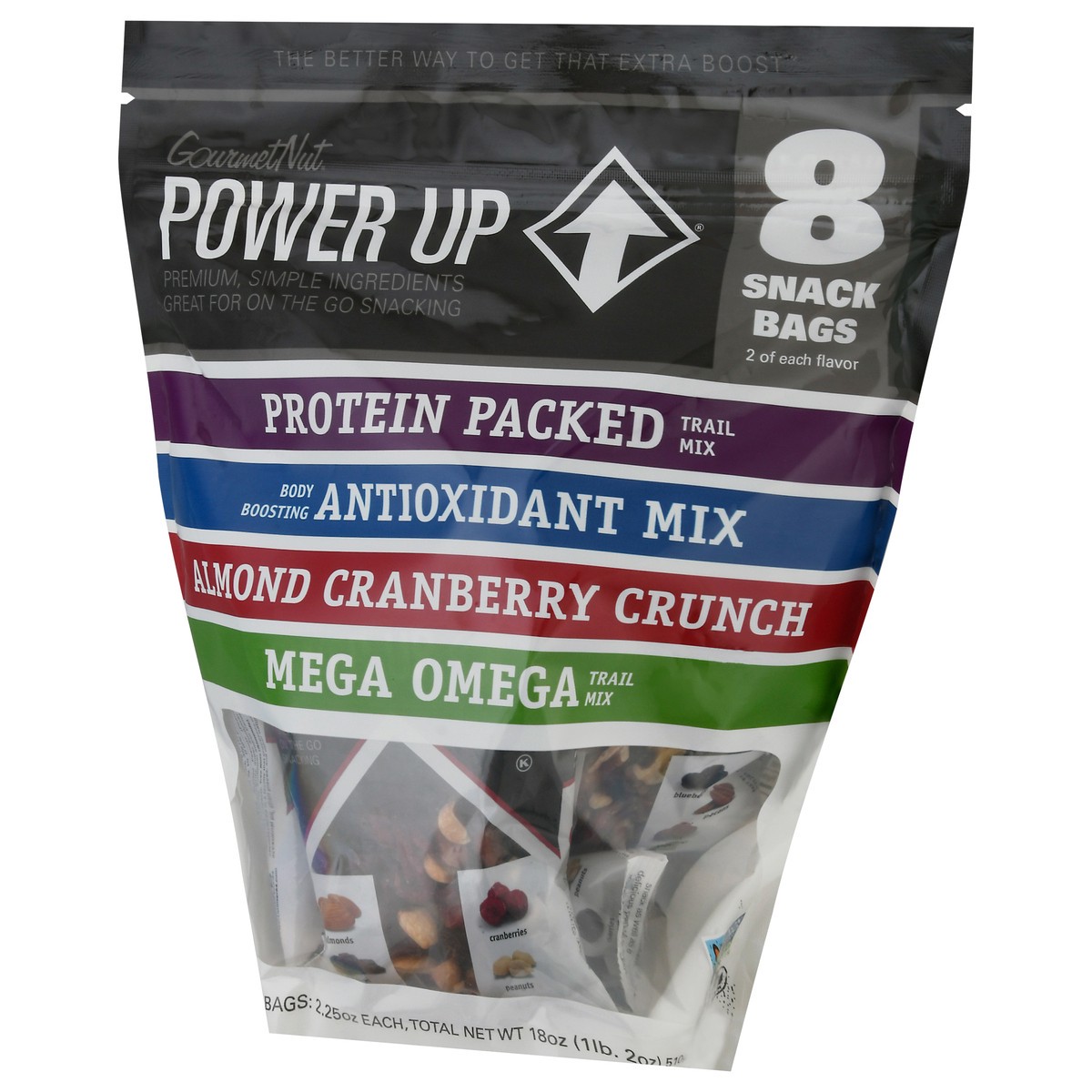 slide 3 of 9, Gourmet Nut 8 Pack Power Up Snack Mix 8 ea, 8 ct