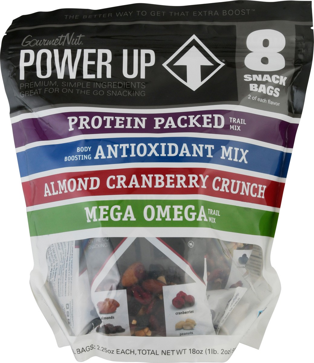 slide 1 of 9, Gourmet Nut 8 Pack Power Up Snack Mix 8 ea, 8 ct