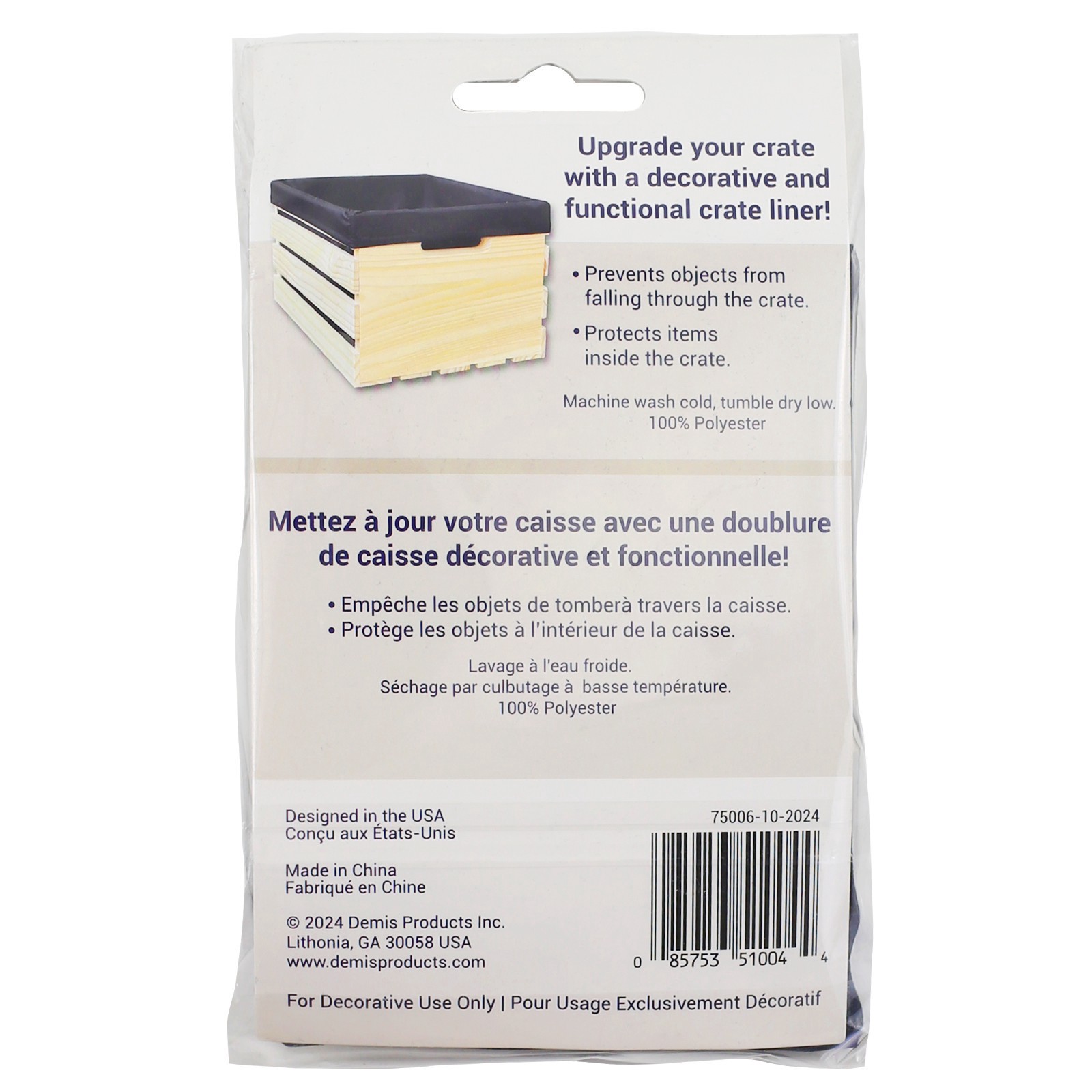 slide 4 of 5, Surface Appeal 18" Crate Liner, 18 in