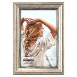 Malden Beaded Silver Finish Picture Frame 4x6
