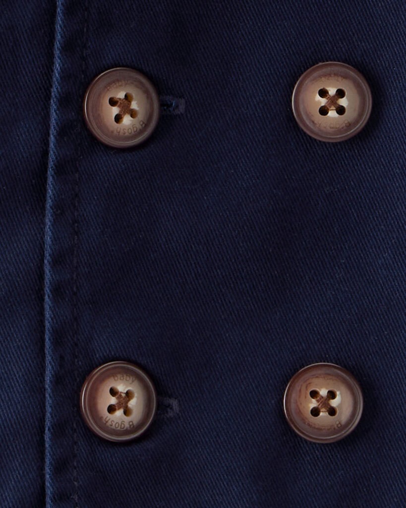 slide 2 of 2, Oshkosh Baby Twill 100% Cotton Button-Down Jacket - Navy Navy 9M, 1 ct