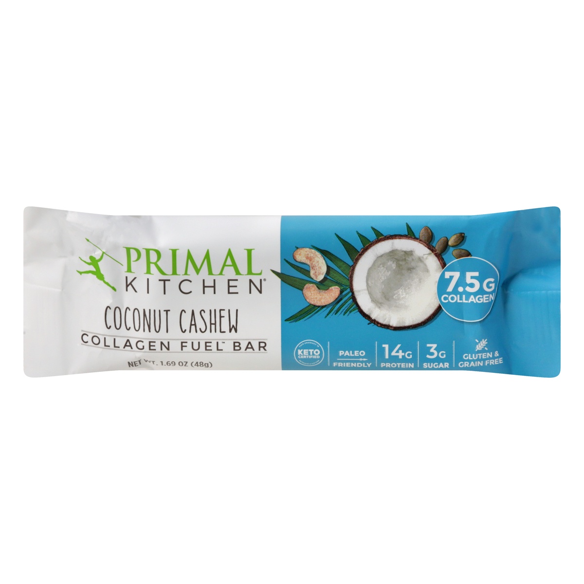 slide 1 of 1, Primal Kitchen Collagen Fuel Bar Coconut Cashew, 1.7 oz