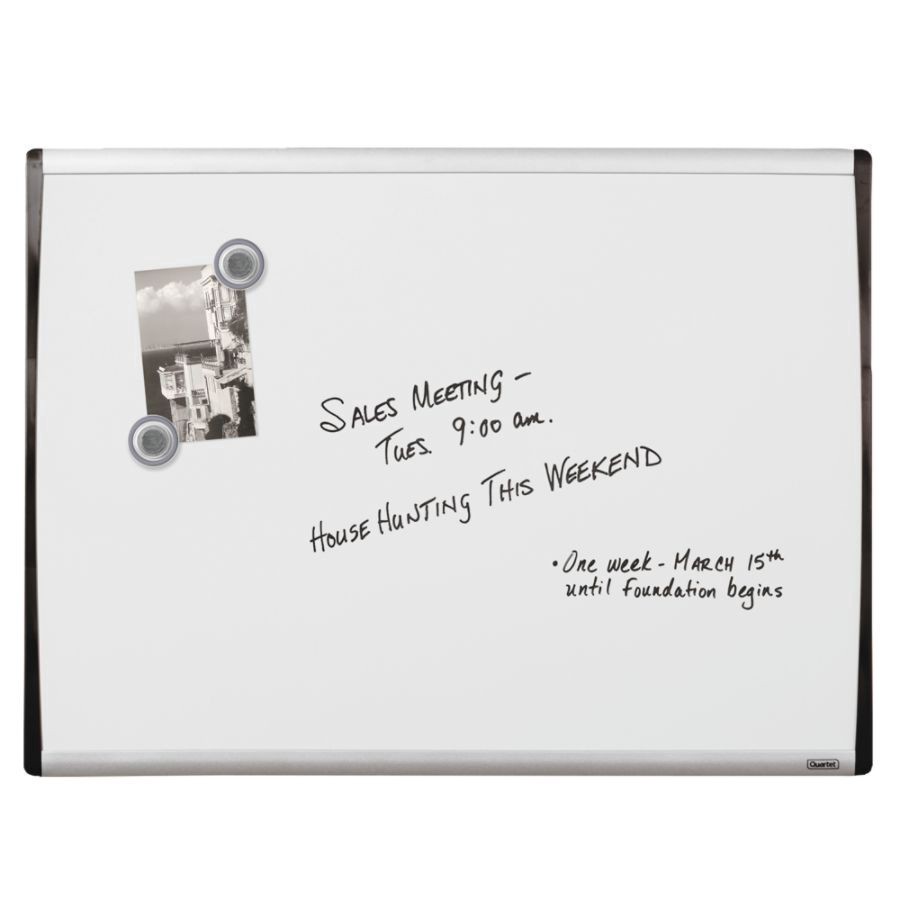 slide 2 of 2, Quartet Magnetic Dry-Erase Board, Black And Silver Frame, 17 in x 23 in